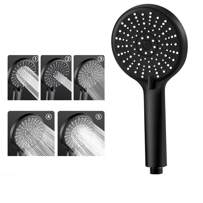 High Pressure Shower Head Handheld - Chuveiro Preto com 5 Modos, Cabeça
