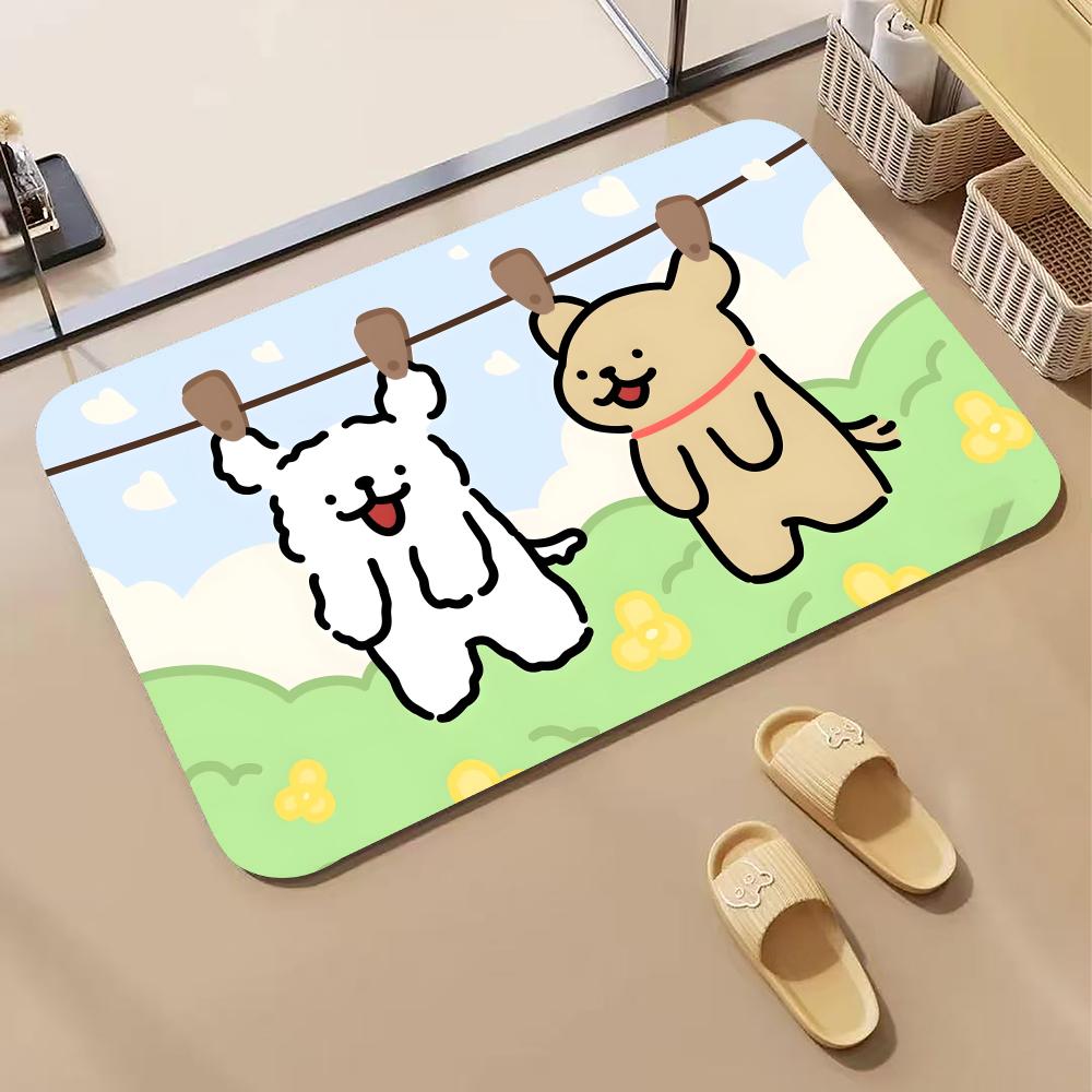 Quick Dry Diatomite Bath Mat - Tapete de Chão Anime L-LINE FRIENDS