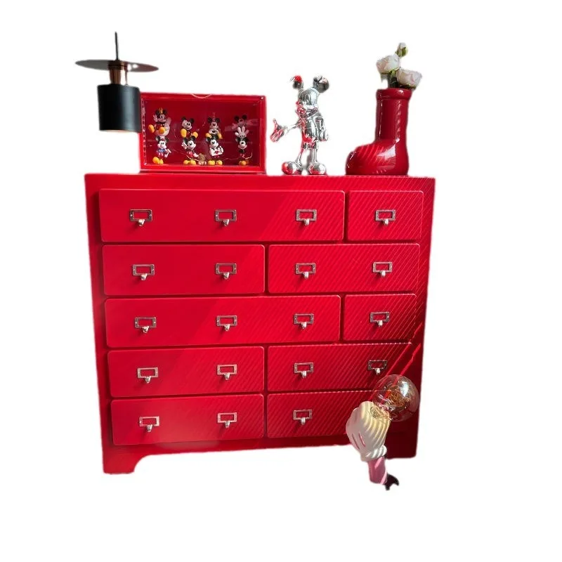Storage & Organization - Dez armários de madeira maciça rosa,