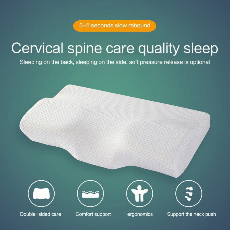 Anti Snore Contour Pillow - Pescoço travesseiro lenta recuperação memória algodão