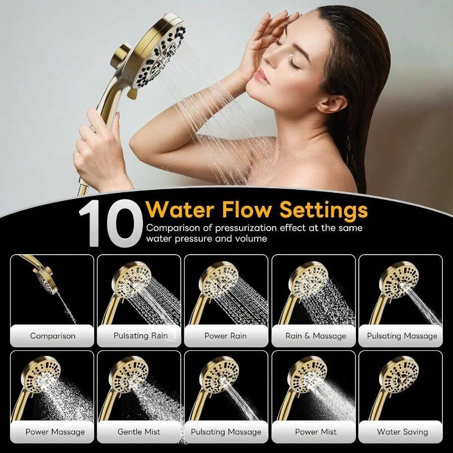Chuveiro de mão de alta pressã - High Pressure Shower Head Handheld avaliação e preço