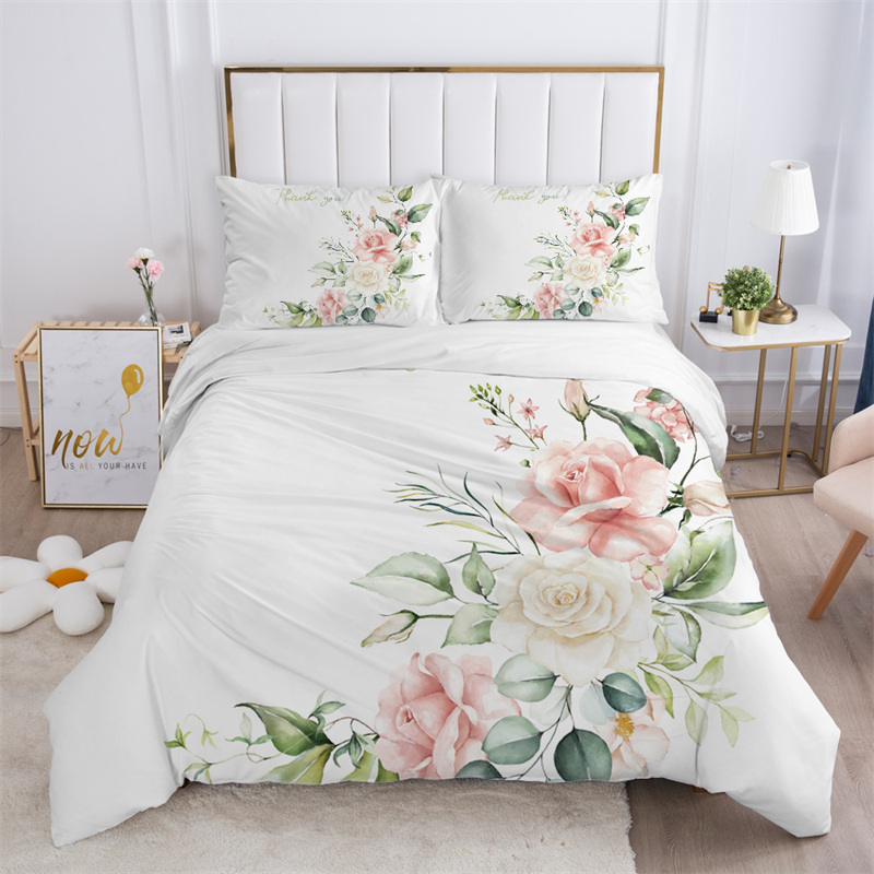 Flor rústica branco conjunto d - Aesthetic Floral Duvet Cover avaliação e preço