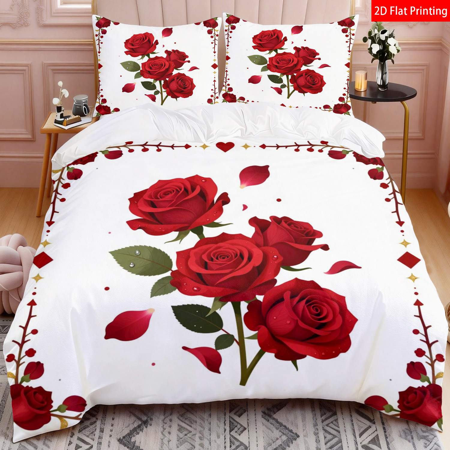 Capa de Edredom Queen Size com - Aesthetic Floral Duvet Cover avaliação e preço