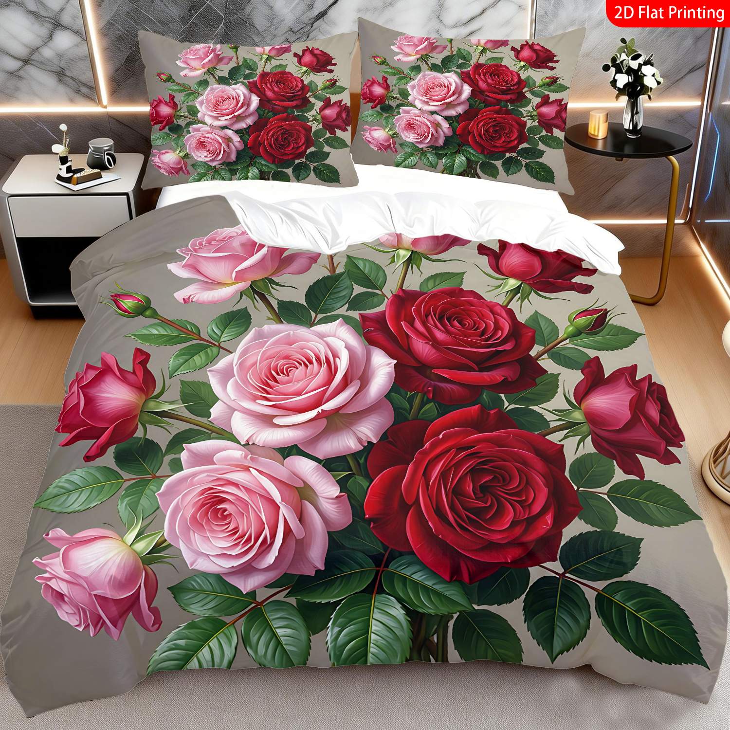 Capa de Edredom Queen Size com - Aesthetic Floral Duvet Cover avaliação e preço