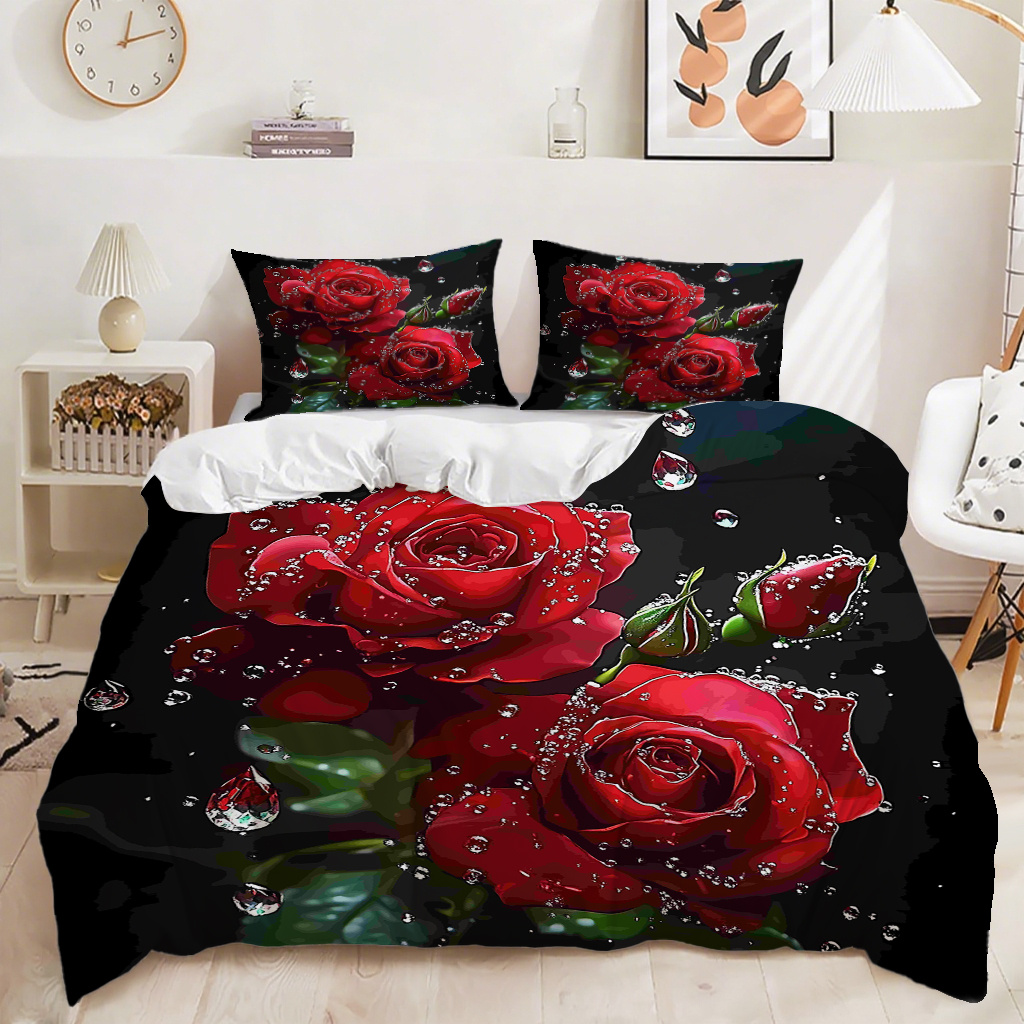 Capa de Edredom Queen Size com - Aesthetic Floral Duvet Cover avaliação e preço