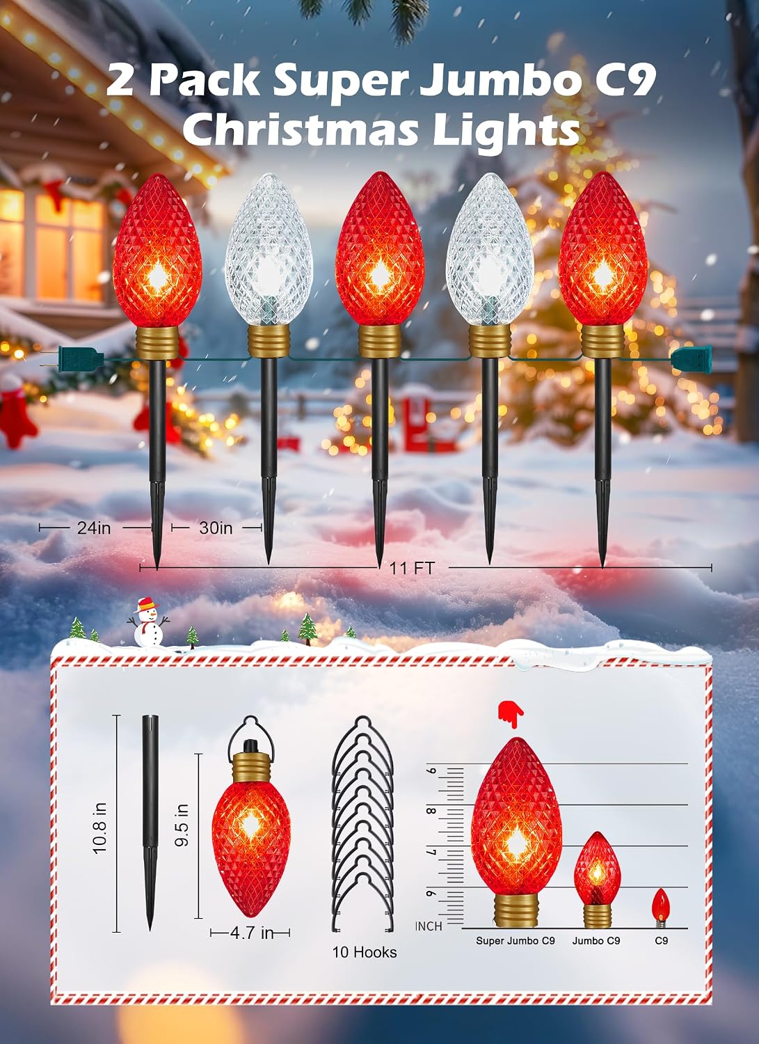 Luzes de Natal em forma de mor - Lighting avaliação e preço