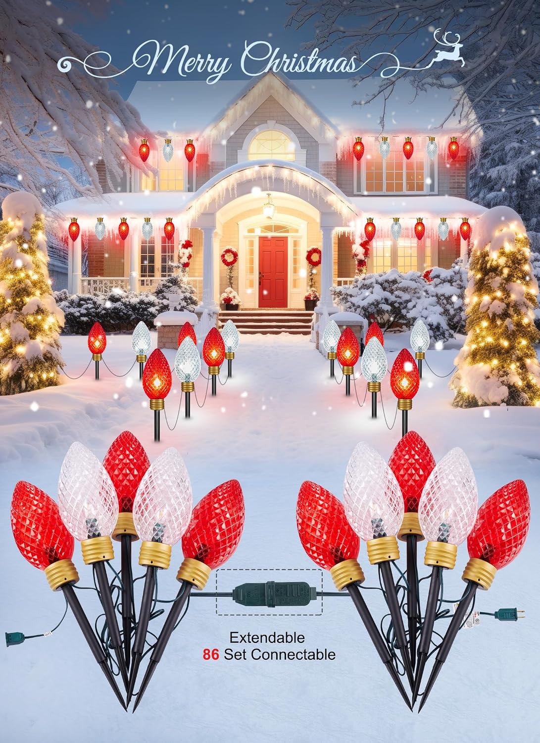 Luzes de Natal em forma de mor - Lighting avaliação e preço