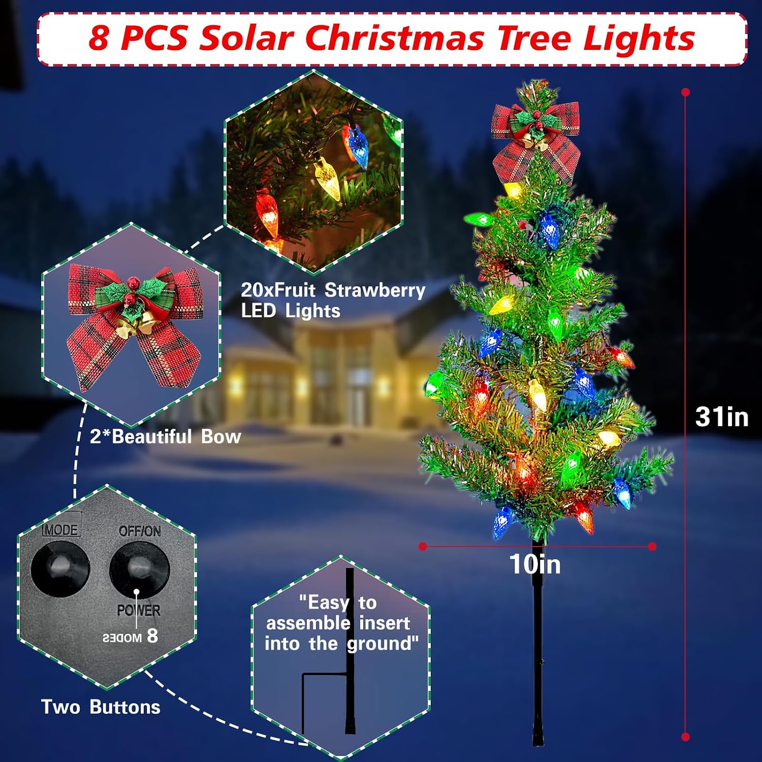 Árvores de Natal solares para  - Lighting avaliação e preço