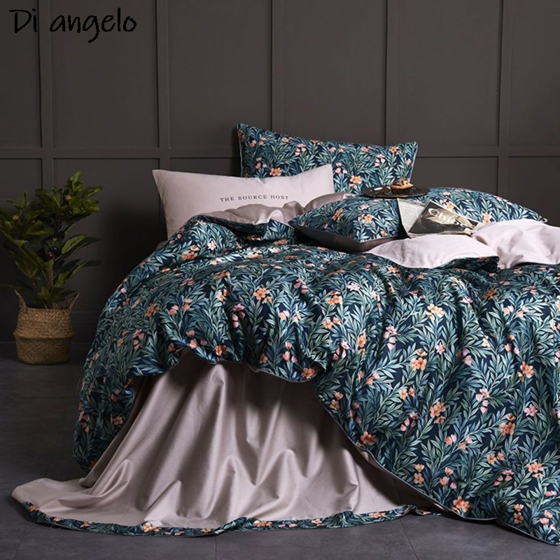 600tc algodão egípcio ru europ - Aesthetic Floral Duvet Cover avaliação e preço
