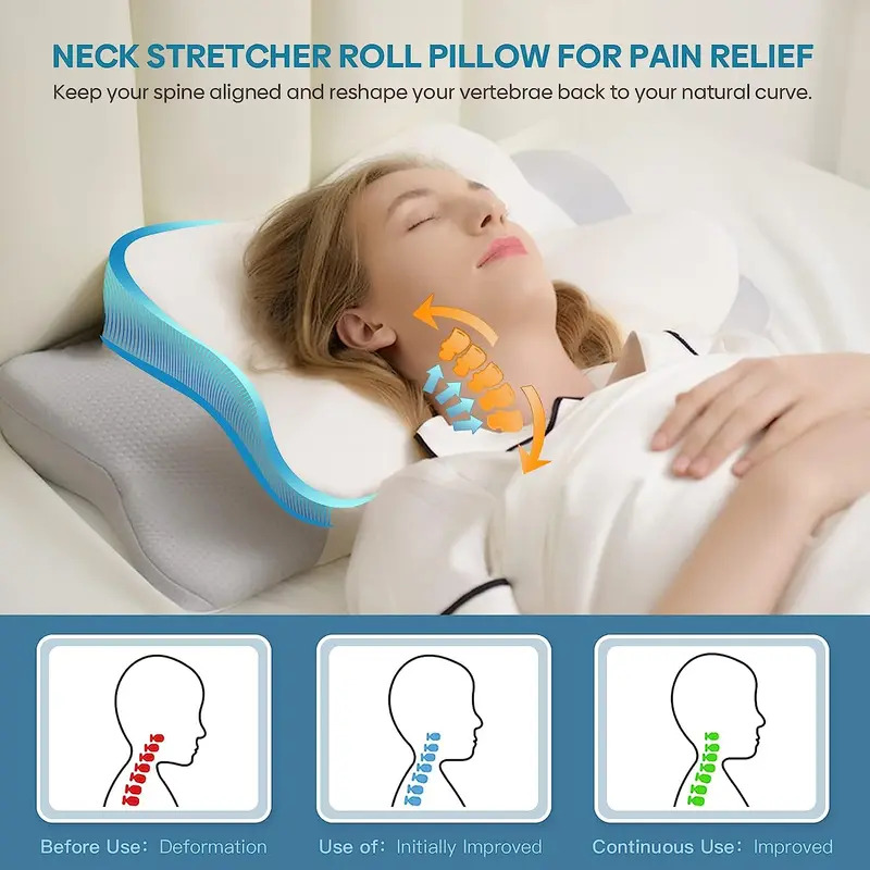 Almofada ortopédica de espuma  - Memory Foam Orthopedic Pillow Neck Pain avaliação e preço