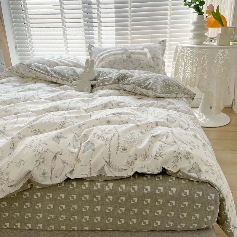 Conjunto de capa de edredom 10 - Aesthetic Floral Duvet Cover avaliação e preço