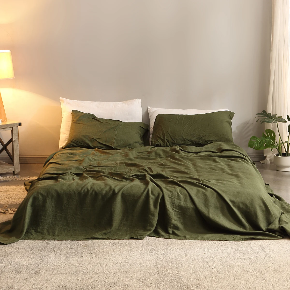 Conjunto de cama puro linho, 1 - Fitted Bed Sheets Deep Pocket avaliação e preço